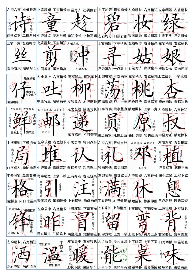 2年级下册生字词结构分解一览表-五车芝士