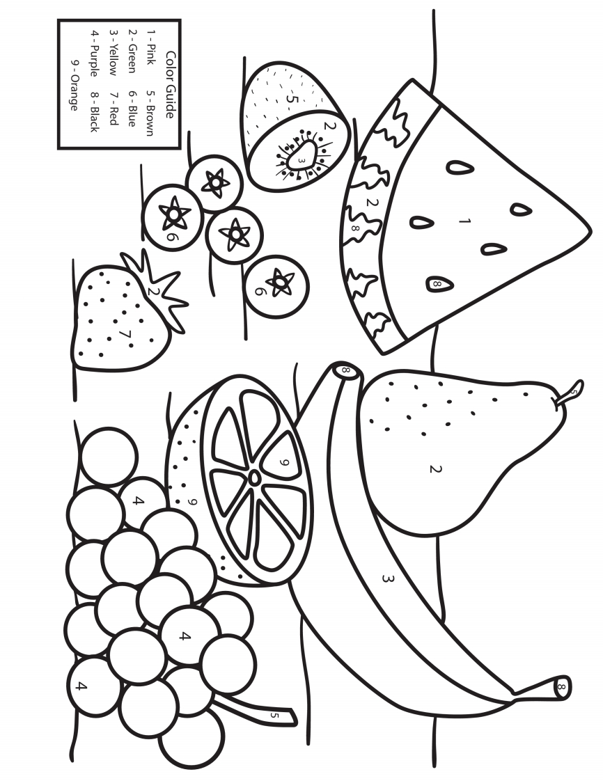 幼儿数字涂色画高清（40张）-五车芝士